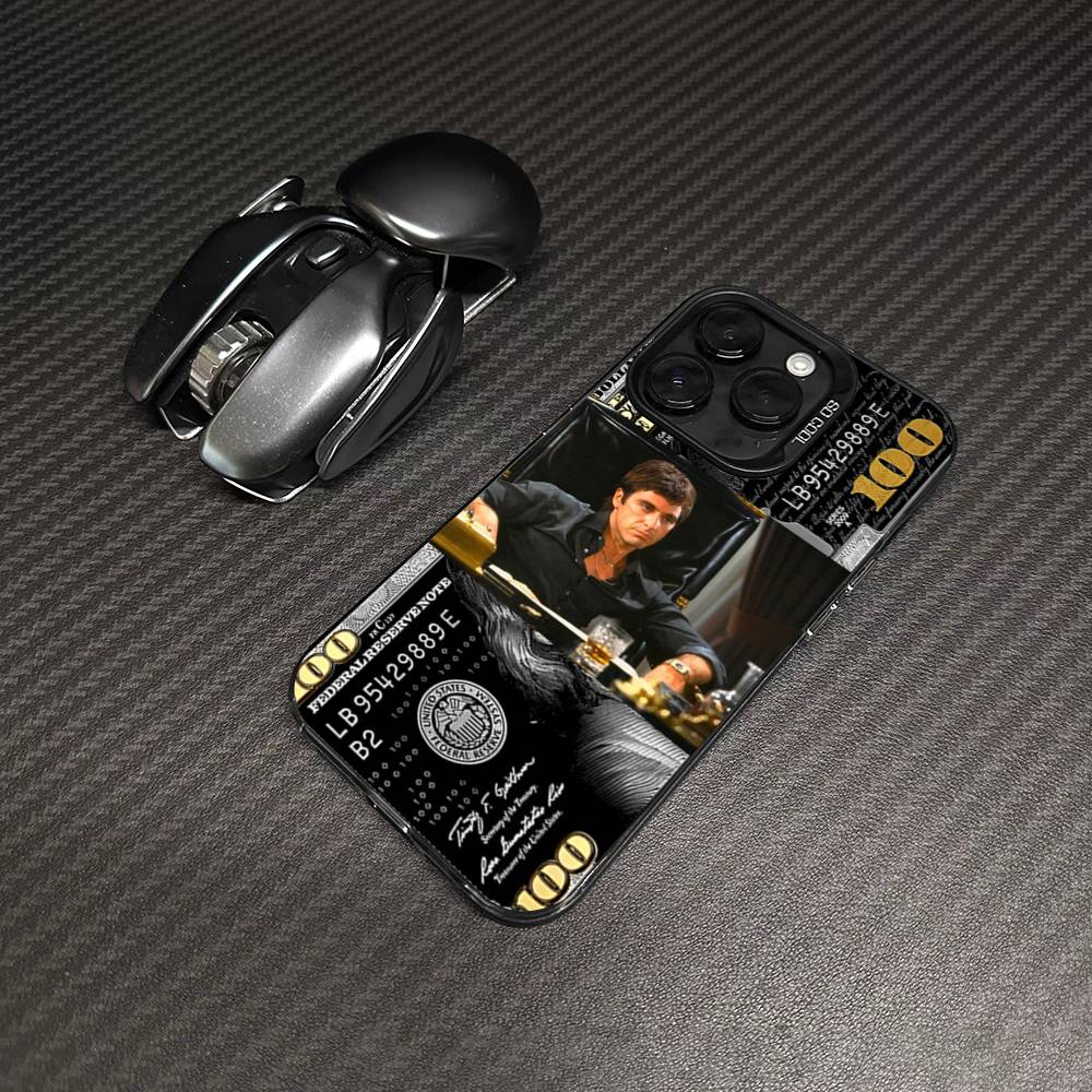 Classic S-Scarface Film Tony For IPhone 11 12 13 14 15 16 17 Pro Max Plus Colorful Black Matte Phone Cover
