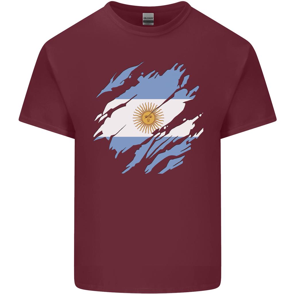 Torn Argentina Flag Argentinian Day Football Unisexs Light Cotton Tshirt