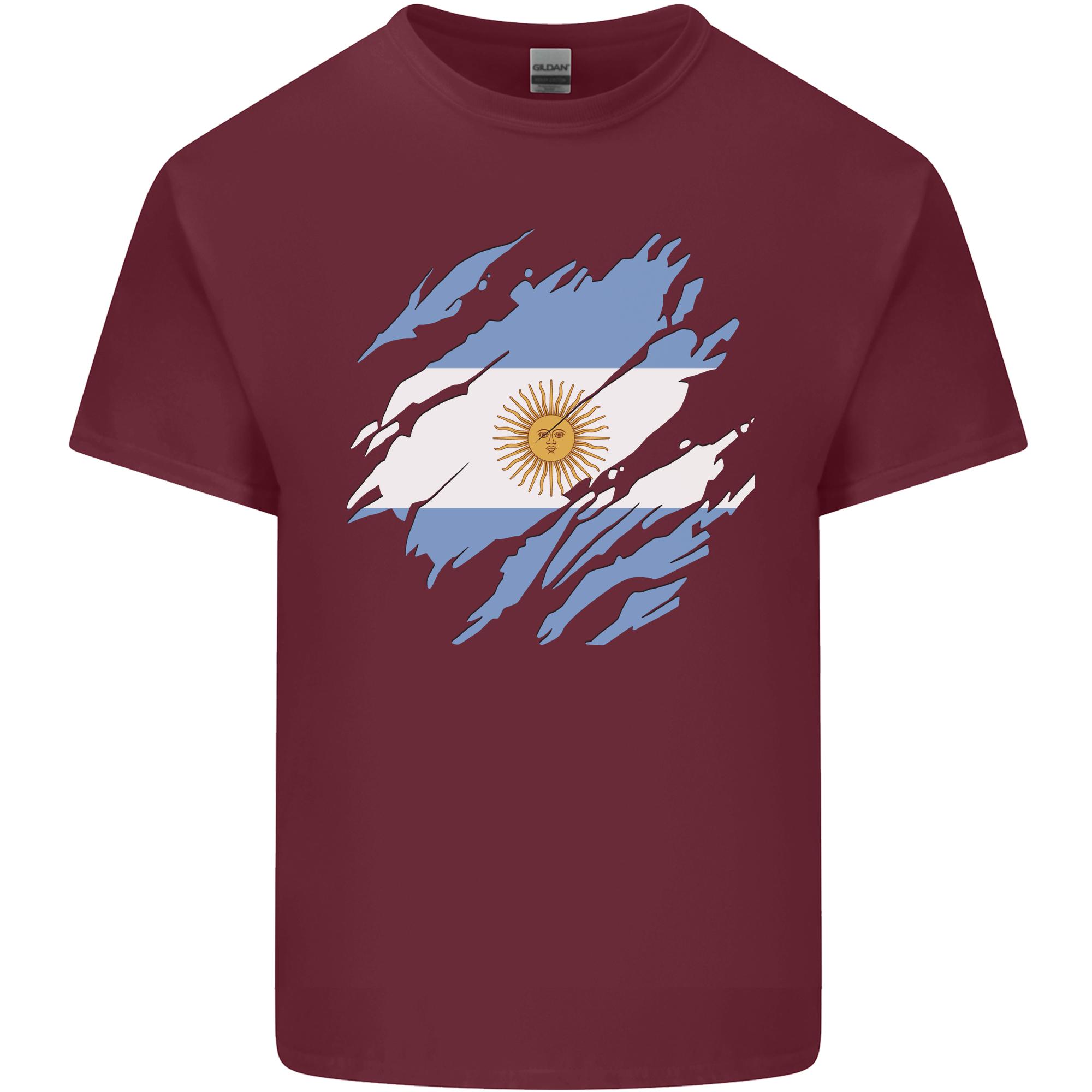 Torn Argentina Flag Argentinian Day Football Unisexs Light Cotton Tshirt S