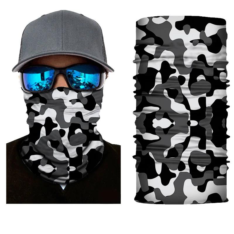 Camouflage Seamless Balaclava Magic Scarf Cycling Outdoors Neck Warmer Tube Half Face Shield Headband Military Army Neckerchief