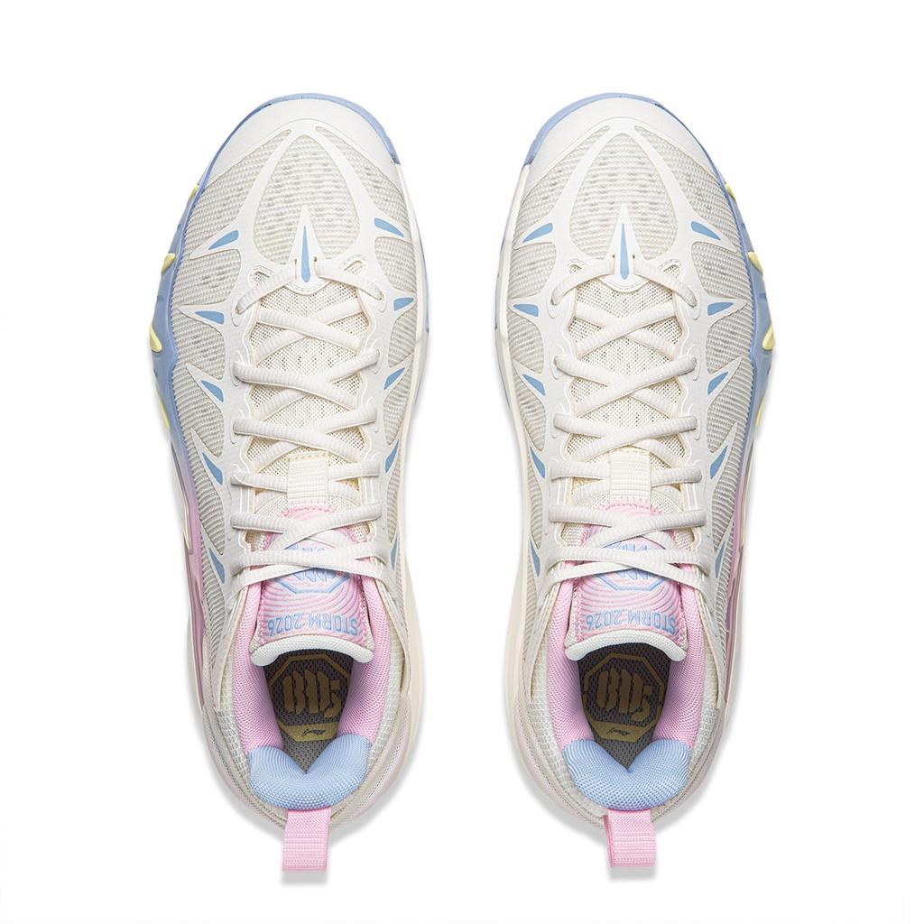 Li Ning BadFive Storm 2026 Cushioning Slip Resistant Breathable Rebound Low top Basketball Shoes Men's Ivory ABFW011-3