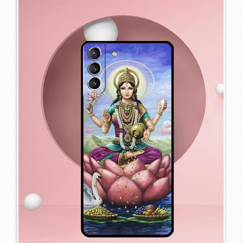Lakshmi Hindu Goddess Cover For Samsung Galaxy S23 S24 Ultra S8 S9 S10 S22 Plus Note 10 20 Ultra S20 S21 FE Case