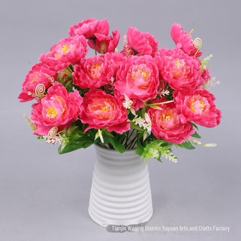 Set de 7 flori artificiale de bujor mic pentru decorarea casei si exterioare