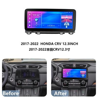 For Honda CRV 2017- 12.3 Inch Car Frame Fascia Adapter Canbus Box Android Fitting Panel Kit