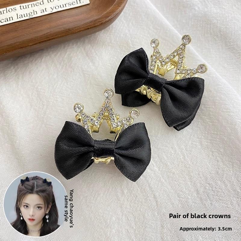 Small Hair Clips New Year's Headwear New Year's Red Bangs Hair ClipsSide Forehead Hair Clips Little Princess Hair Clips