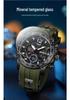 Sanda Men's Multifunctional Waterproof Sport Watch with Dual Time Display