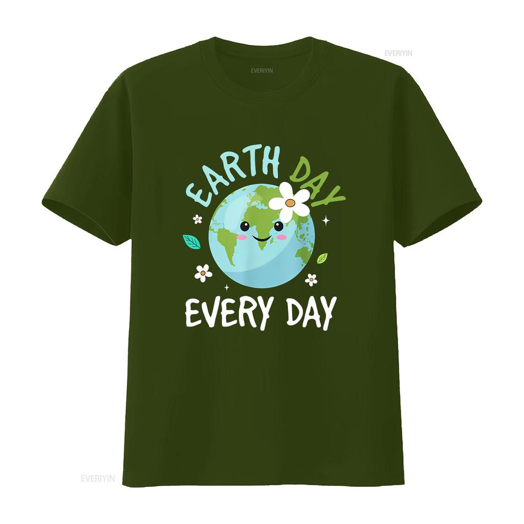 Earth Day Jeden Tag T-Shirt Kinder Umwelt vintage gewaschen leicht Unisex Mode Oberteil für den täglichen Gebrauch Designer Kleidung