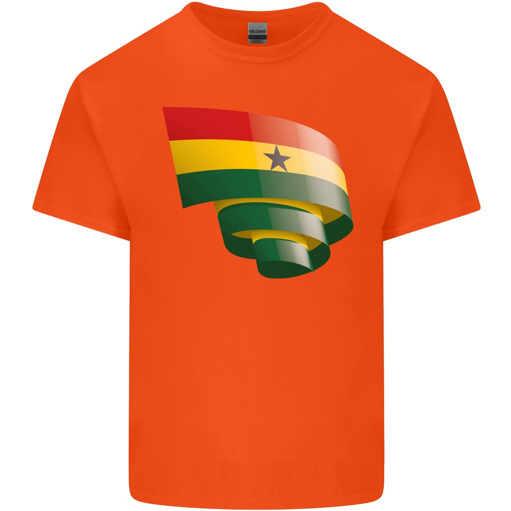 Curled Ghana Flag Ghanaian Day Football Unisexs Light Cotton TShirt