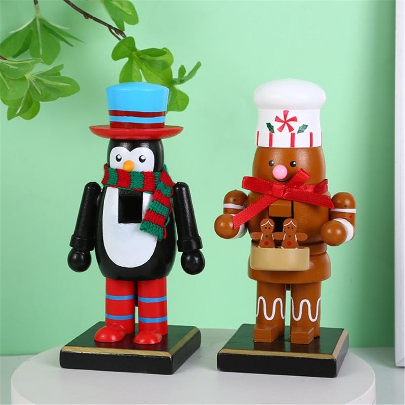 Practical Wood Nutcrackers with Elegant Designs Charm Christmas Soldiers for Festival Home Decoration Daily Use