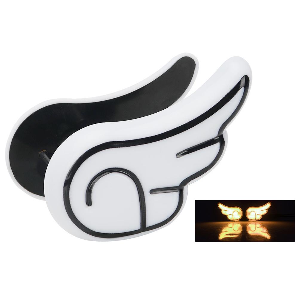 2Pcs Motorcycle LED Angel's Double Wings Lights Turn Signal Lamp Motorcycle Decoration Lights Screw Light Motorcycle Parts