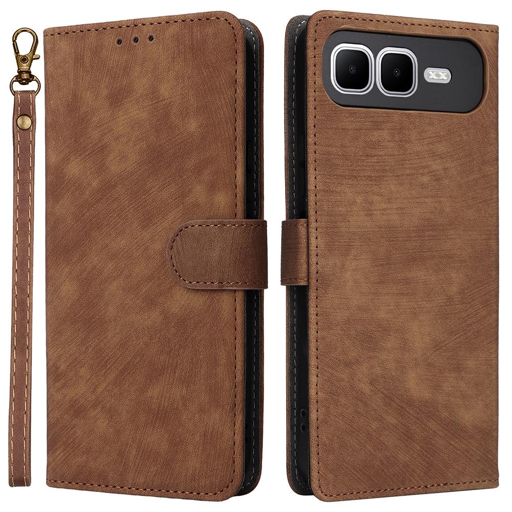 For Infinix Smart 10 Plus Case Wallet RFID Blocking PU Leather Phone Cover Stand with Strap