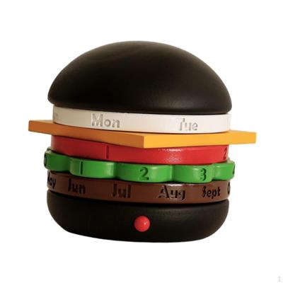 Calendar Hamburger Rotating Christmas Gifts Art Collection Ornament Desktop Decoration Desk