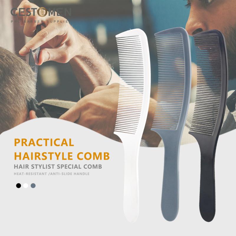 

CESTOMEN Профессиональная изогнутая бритва, машинка для стрижки волос, расческа для стрижки, парикмахерская расческа с плоским верхом, антистатическая парикмахерская расческа для стрижки волос, расческа для стрижки волос