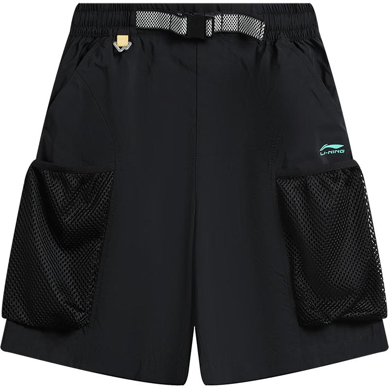 Li-Ning Boys  Loose Fit Cargo Mesh Pocket Athletic Shorts 175