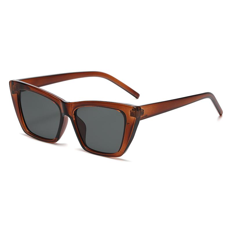 Women Cat Eye Sun Glasses Fashion Square Sunglasses High Quality Minimalist Jelly Color Design Eyewear Uv400