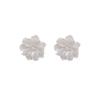 Zhao Ruth White Beautiful Girl Flower Earrings Tide French Sense Earrings Women'S Summer Earrings