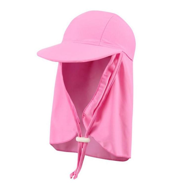 Kids' Swim Cap with Sun Protection - Neck & Ear Coverage, Large Brim, Cute Summer Beach Hat