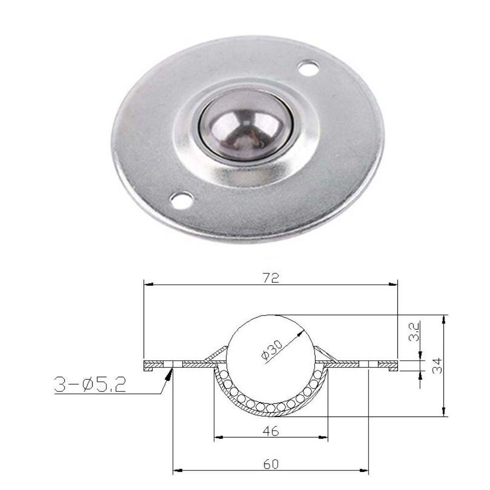 CY-B Mini Swivel Wheels Steel Pulley Casters Hardware Eye Round Wheel Furniture