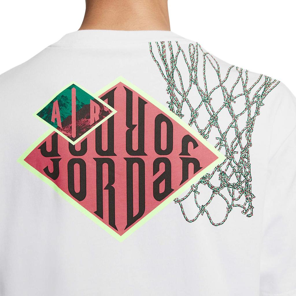 Jordan Sport DNA Back Mesh Print Casual Athletic Short Sleeve T-Shirt Men Tops White CT3656-100