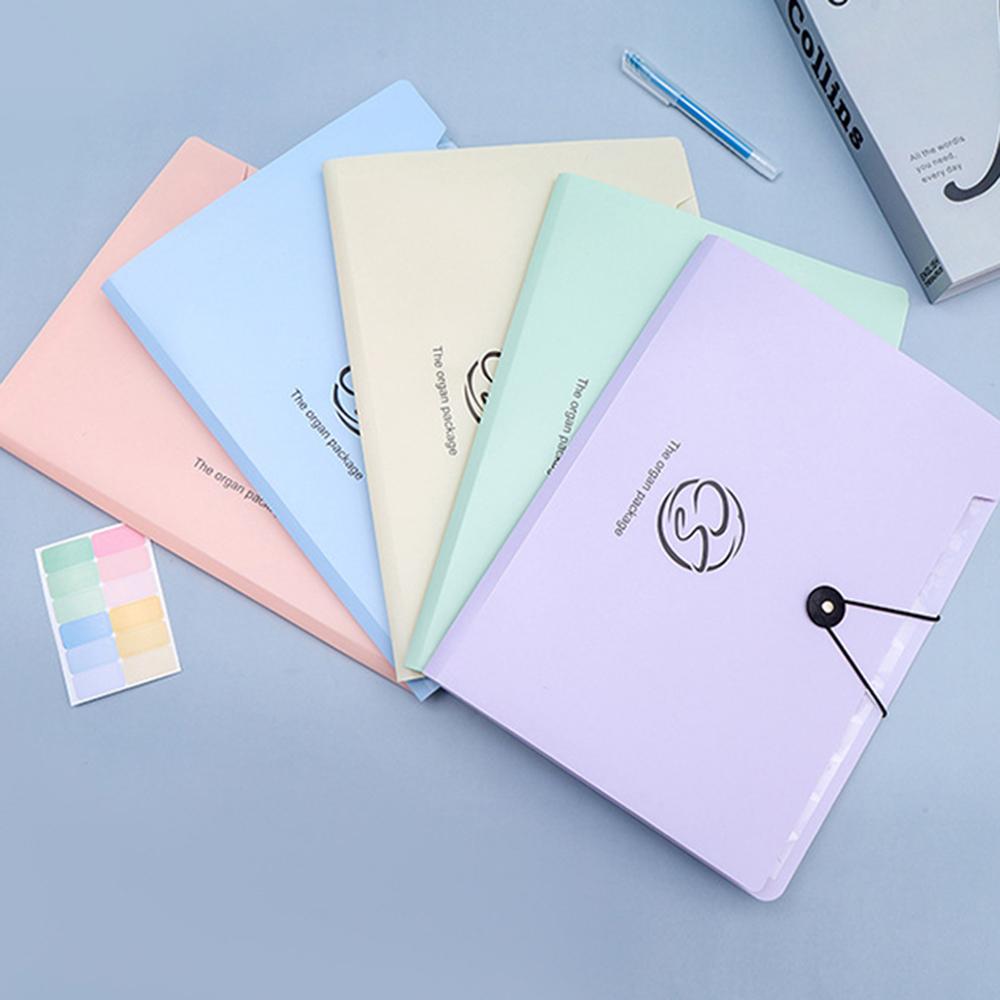 1PC Organ Bag 12-Compartment Folder Student Papers Folder Storage Bag A4 Multi-Layer Office File Bag