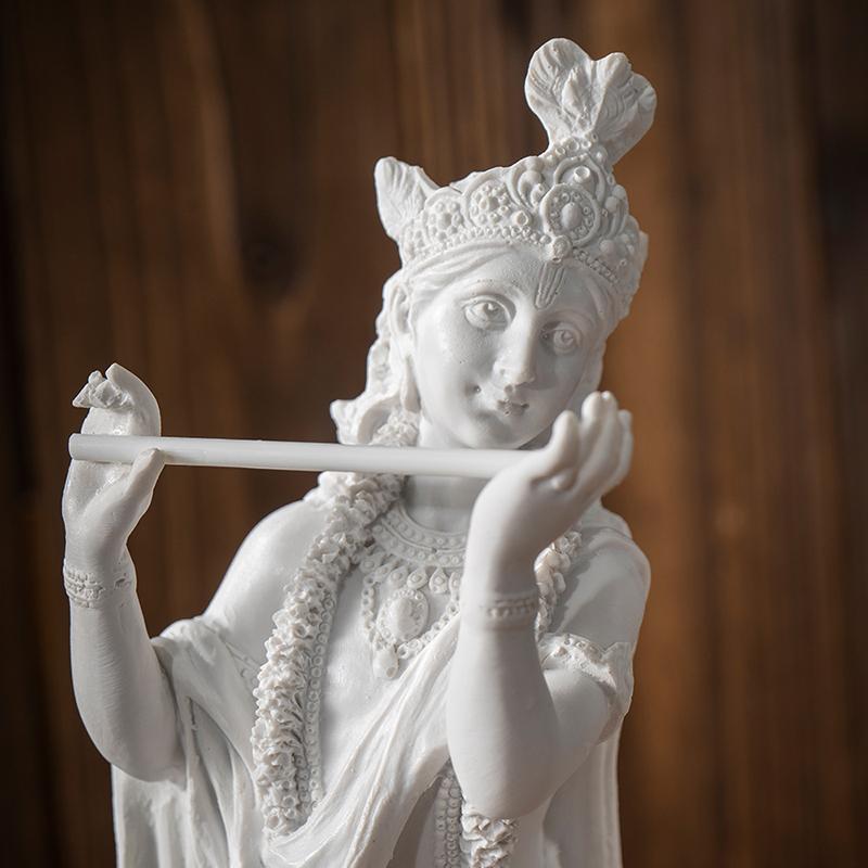 Indian God Krishna Buddha Statue Sculptures and Figurines  Southeast Asian Home Room Office Wealth Luck Feng Shui Decor Statue