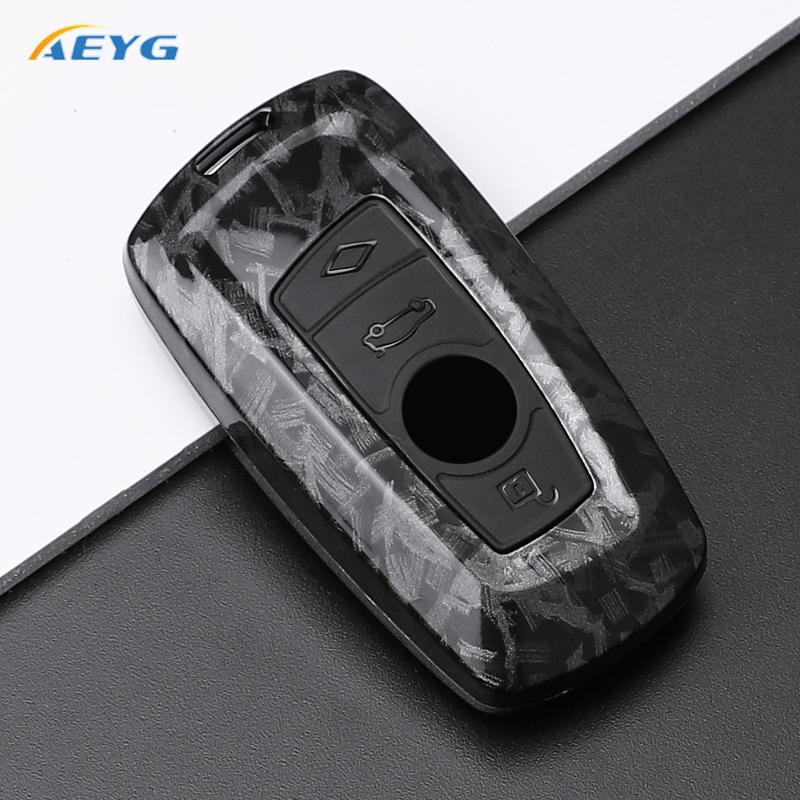 ABS Carbon Fiber Car Key Case Shell Fob For BMW 1 3 5 7 Series X1 X3 X4 X5 F10-F11-F20-F25-F26-F30 M3 M4 Keychain Accessories