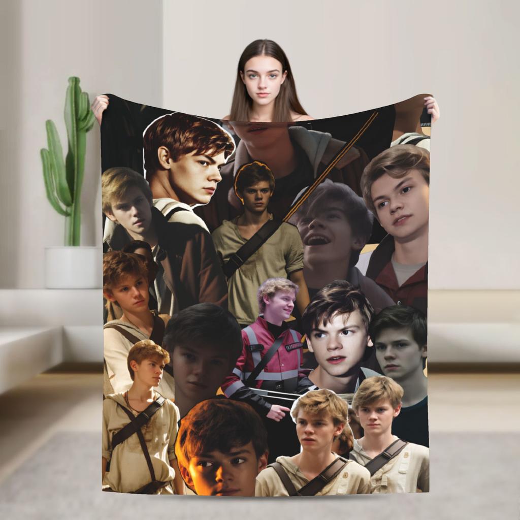Newt X Thomas Flannel Blanket The Maze Runner  Movie Warm Soft Throw Blanket for Bedroom Picnic Fashion Bedspread Sofa Bed Cover