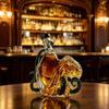 Yousheng Octopus Shaped Whiskey Decanter, 3D Blown Glass Wine Bottle with Stopper, 400ml Handmade Lead-Free Barware, Creative Bar Decor Gift for