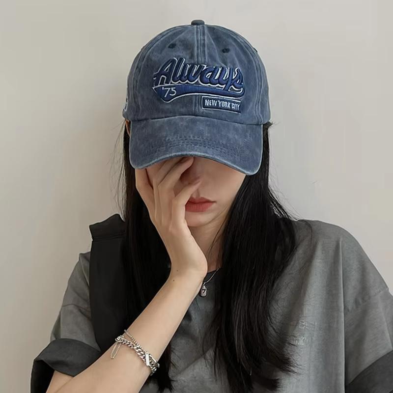 Embroidery Letters Baseball Cap For Men Women Retro Washed Cotton Snapback Outdoor Sport Sun Hats Hip Hop Street Dad Trucker Cap