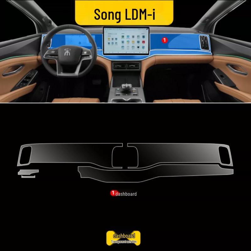 

BYD Song L-DmiEV Interior Protective Film for Console, Navigation Screen, Gear Shift & Center Pillar