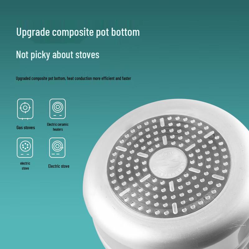 DOUBLEHAPPINESS Aluminum Alloy Pressure Cooker