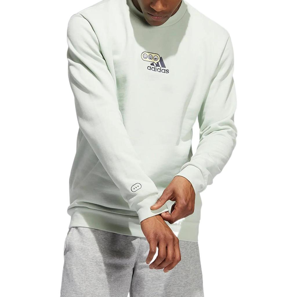 Adidas Sweatshirts Men's Green Crew Neck Moderate Regular HK6748