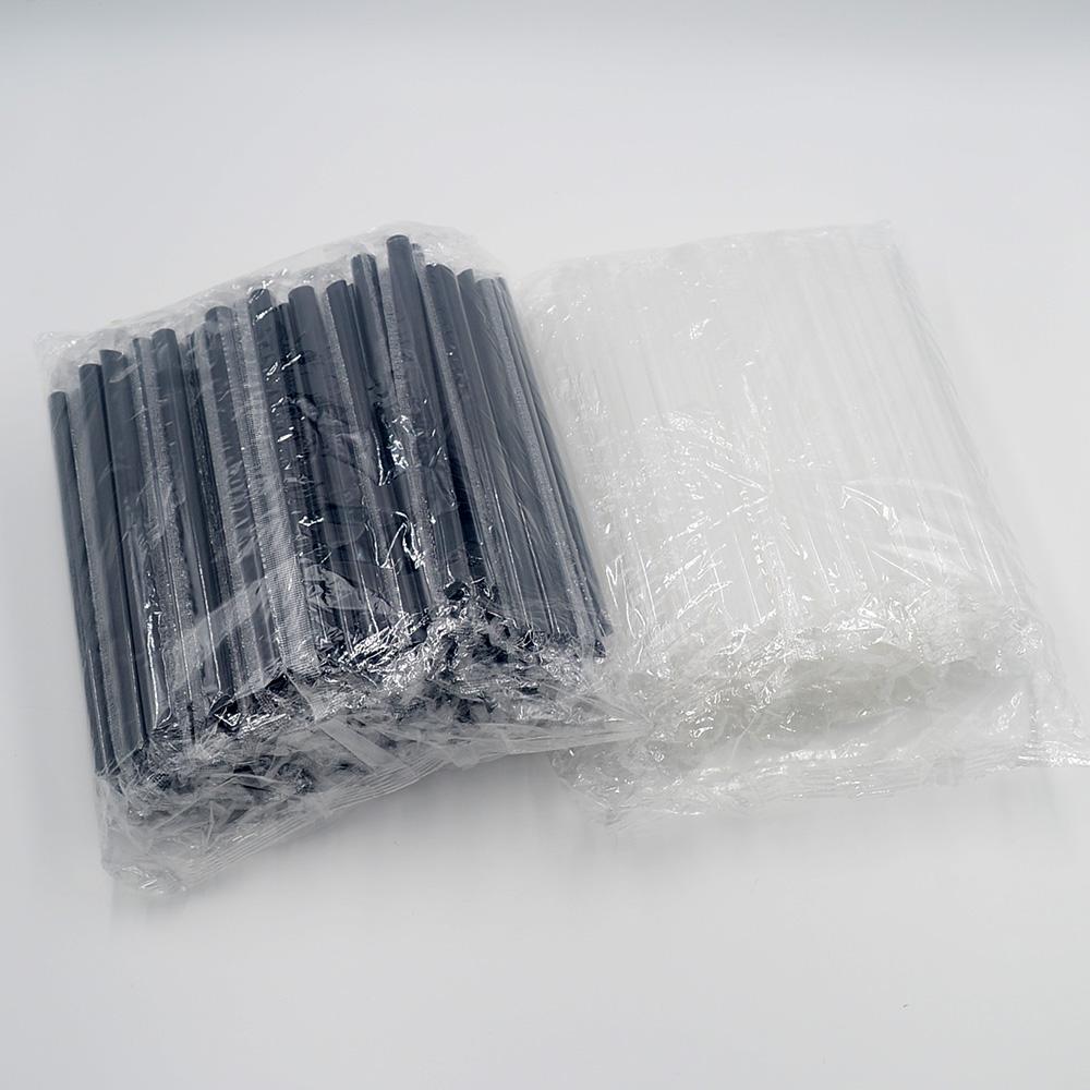 100pcs 190x11mm Big Milkshake Straws Bubble Boba Milk Tea Plastic Thick Straws Smoothie Cold Drinking Drinkware Bar Accessories