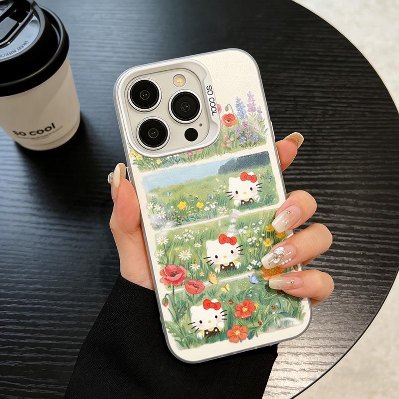 New KT Cat Fresh Style iPhone 17 Pro Max Cute Anti-fall Case - Internet Celebrity Hot Item iPhone 13 Pro Max