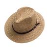 Jazz Western Cowboy Hat Wide Brim Visor Cap American Hollow Straw Hat  Summer