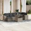 VidaXL Garden Lounge Set 8 Pcs with Light Grey Cushions Wicker 3269322