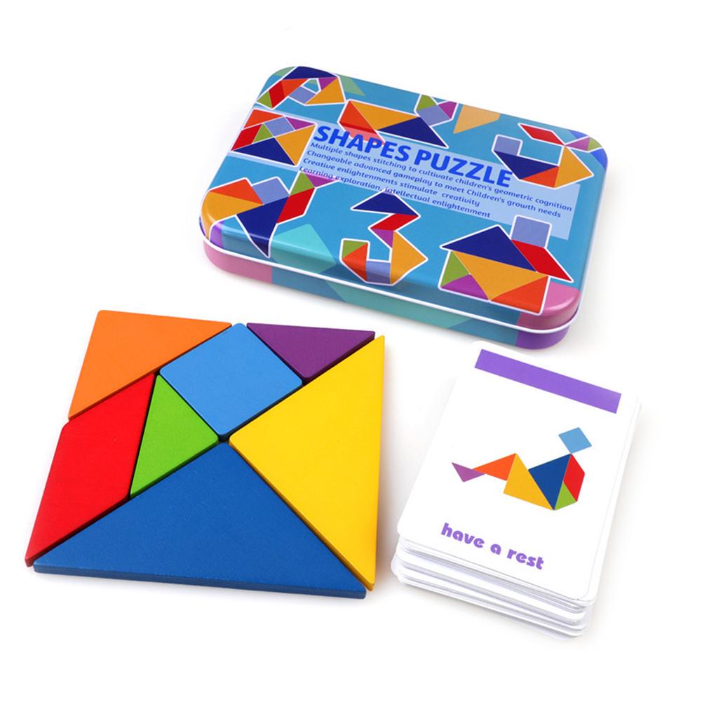 Wooden Variable Tangram Jigsaw Toys Children Kids Early Education Puzzle Toys