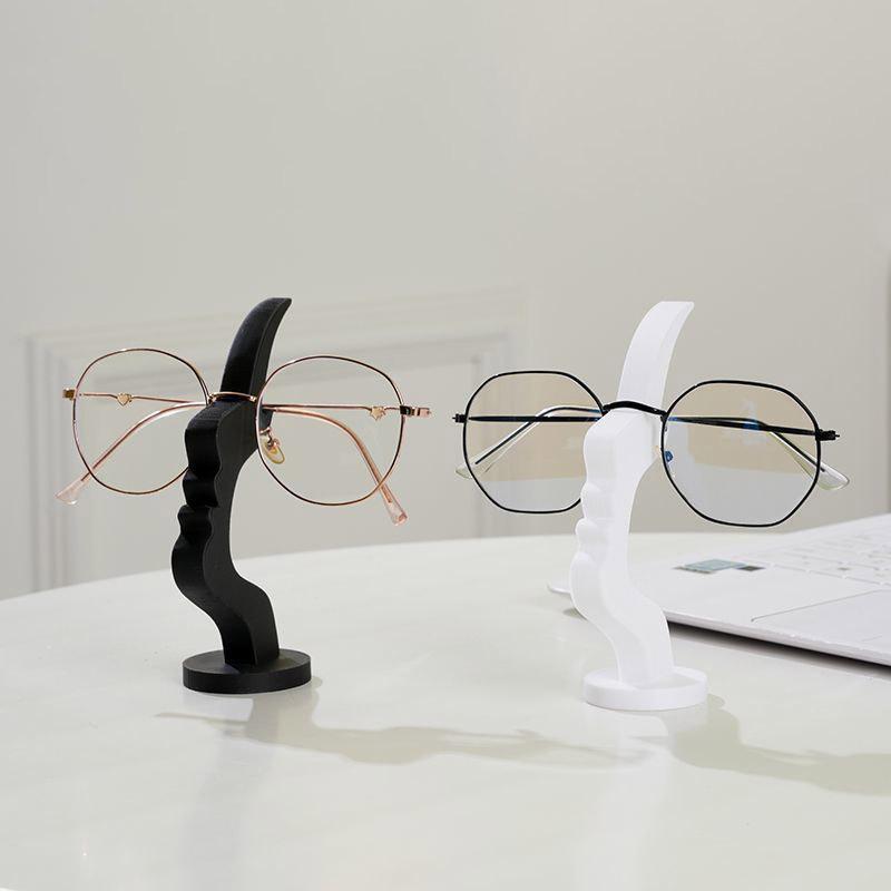 3D Minimalist Human Profile Eyeglass Holder, Side Face Glasses Stand, Practical Desk Line Art Decor Ornament For Home & Office