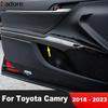 For Toyota Camry 2018      Stainless Steel Car Inner Door Armrest Panel Cover Trim Interior Accessories