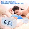 Digital Alarm Clock with Indoor Temperature Light Sensor Battery Operated Backlight 12/24H Display for Bedrooms Office Desk