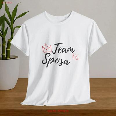 Team Sposa T Shirt Hen Party Bridesmaids And Bridal Look Vintage Unisex Versatile Stylish Homme Graphic Slightly Casual