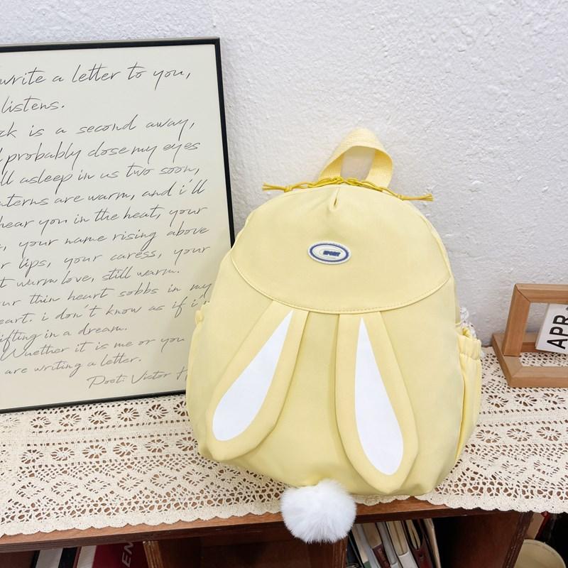 

Korean cute rabbit backpack female 2024 student schoolbag junior high school high school college backpack travel bag computer bag жовтий