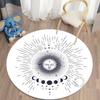 Mystery Constellation Printed Round Carpet Sun and Moon Living Room Rugs Camping Picnic Mats Anti-Slip Yoga Mat for Living Room