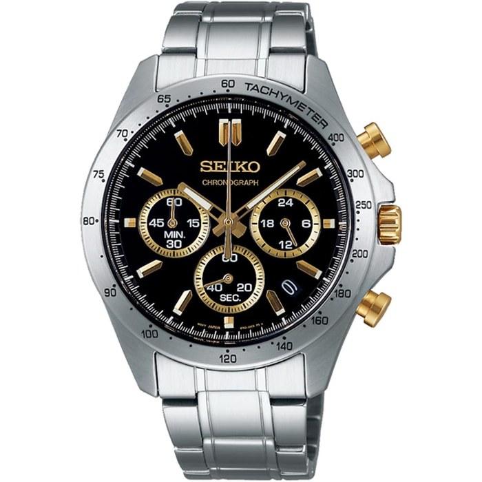 Seiko Chronograph Quartz Watch Men s SBTR015 Black & Gold