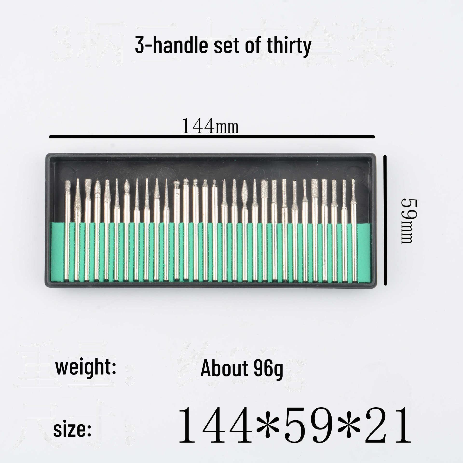 

Черный ящик набор: Набор из 30 алмазных шлифовальных головок 3-handle set of thirty