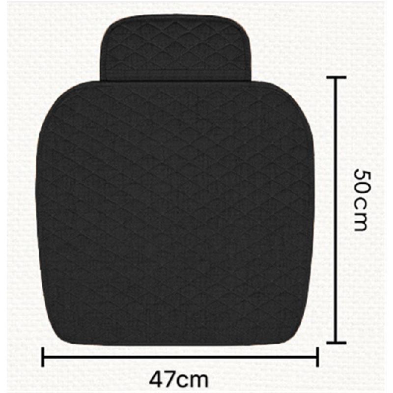 Nowy 2 szt. Pokrowiec na przednie siedzenie Cztery pory roku Len Uniwersalny Akcesoria do wnętrza pojazdu Pokrowiec na siedzenie Poduszka Czarny