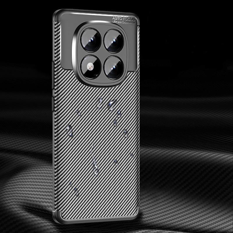 For Redmi Note 14 Pro+ Case For Redmi Note 14 Pro 4G 5G Cover Carbon Fiber Shockproof Silicone Bumper For Redmi Note 14 4G 5G