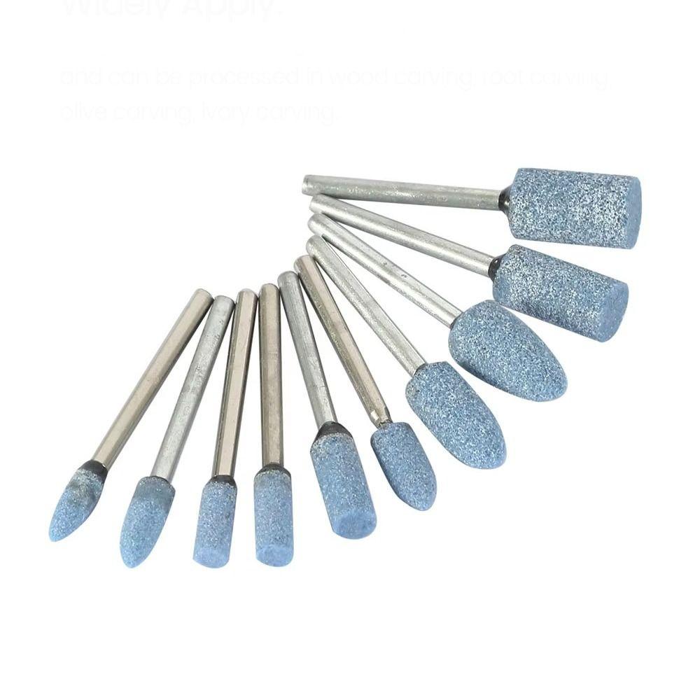 10Pcs Wheel Head Electric Grinding Stone Wheel Blue Mini Drill Rotary Tools Durable Polishing Head