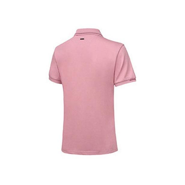 Li Ning Seria Lifestyle Jednolity Kolor Wygodna Wszechstronna Oddychająca Codzienna Koszulka Polo z Krótkim Rękawem Damskie topy Jasnoróżowy APLT084-2
