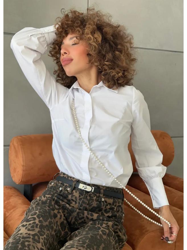 2026 Spring/Summer European & American Women's Solid Color Long Sleeve Lapel Shirt